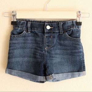 **SOLD** Toddler Girls Roll Cuff Jean Shorts
